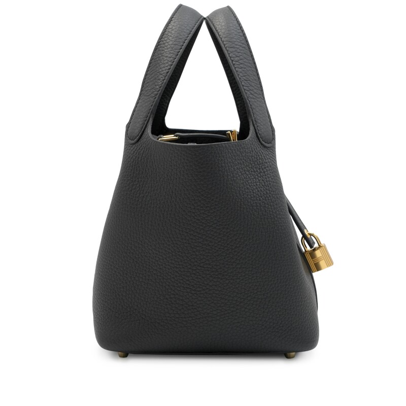 Hermès Black Clemence Picotin Lock 18 Gold Hardware - Image 2